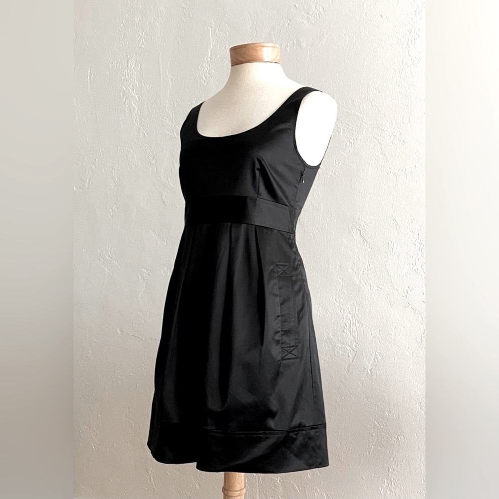 THEORY BLACK SATIN MINIDRESS MINIMALIST CHIC SIZE 2 - Picture 9 of 14